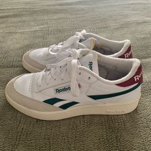 Reebok Club C Revenge sneakers in white and forest green